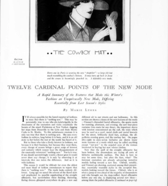 screenshot of a feature page of Harper's Bazaar 1925